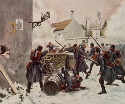 The Württembergers at Champigny, 2 December 1870 by Richard Knotel