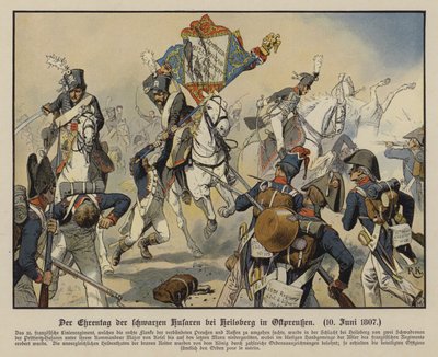 The Charge of the Black Hussars at the Battle of Heilsberg, East Prussia by Richard Knotel