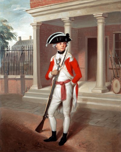 Lieutenant George Belson, Corps of Marines, Chatham, c.1780 by Richard Livesay