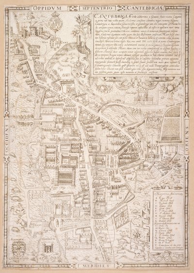 Map of Cambridge, from Caius 