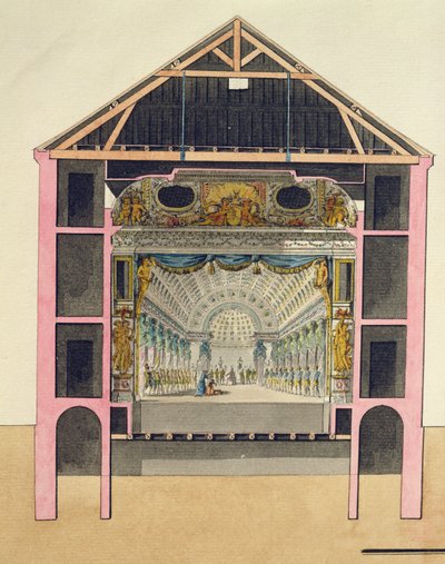 Plan for the Theatre Hall at Le Petit Trianon, 1786 by Richard Mique