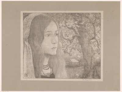 Helga Looking Ahead by Richard Nicolaüs Roland Holst (signed by artist)