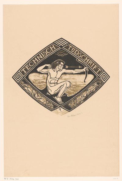 Cover Design for: Technical Journal, 1914 by Richard Nicolaüs Roland Holst (signed by artist)