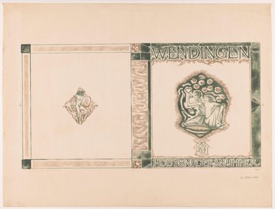 Cover Design for: Wendingen, Woodcutters Issue, 1919 by Richard Nicolaüs Roland Holst (signed by artist)