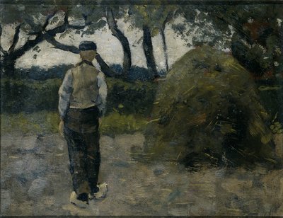 A Farmer Standing Near a Hay-Stack by Richard Nicolaüs Roland Holst