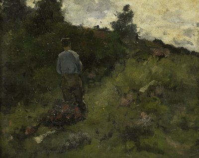 A Farmer Walking along the Edge of a Wood by Richard Nicolaüs Roland Holst