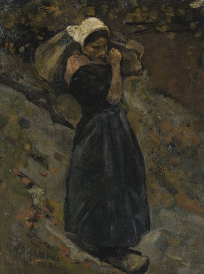 A Peasant Woman Carrying a Sack by Richard Nicolaüs Roland Holst
