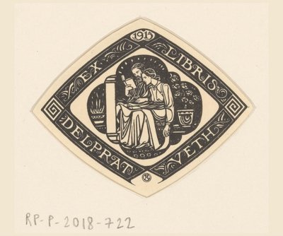 Ex Libris of Delprat-Veth by Richard Nicolaüs Roland Holst