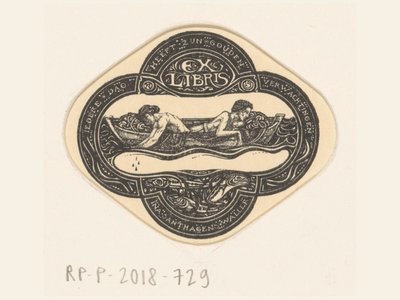 Ex Libris of Ina van Eibergen Santhagens-Waller by Richard Nicolaüs Roland Holst