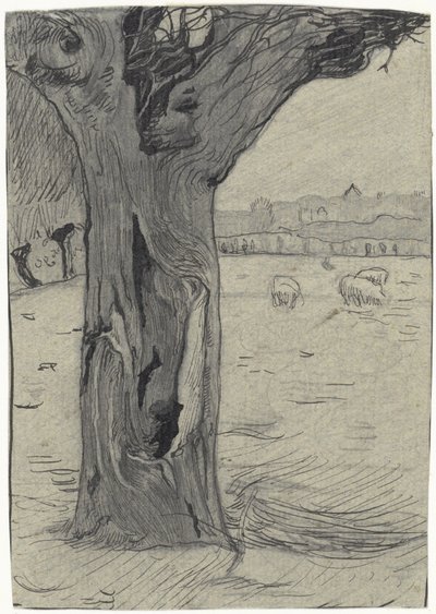 Pollard Willow in a Meadow Landscape by Richard Nicolaüs Roland Holst