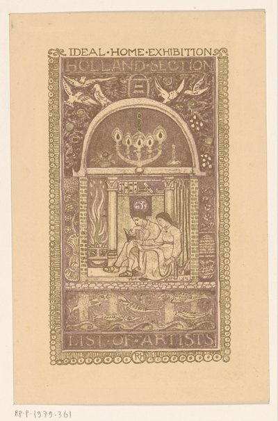 Cover Design for: Catalog of the Ideal Home Exhibition, 1912 by Richard Nicolaüs Roland Holst