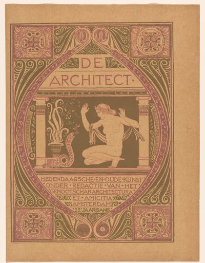 Cover Design for: De Architect, 1911 by Richard Nicolaüs Roland Holst