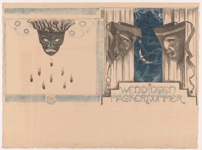 Cover Design for: Wendingen, Mask Issue, 1920 by Richard Nicolaüs Roland Holst