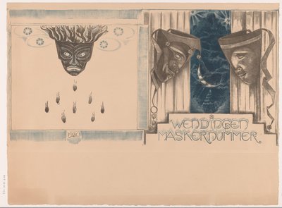 Cover Design for: Wendingen, Mask Issue, 1920 by Richard Nicolaüs Roland Holst