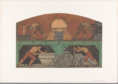Design for Painting in the Beurs van Berlage: The Industry by Richard Nicolaüs Roland Holst