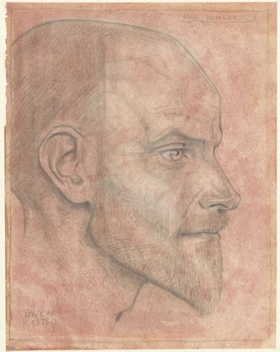 Portrait of Jac. Jongert, in Profile by Richard Nicolaüs Roland Holst