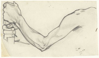 Study of a Left Arm Holding a Stick by Richard Nicolaüs Roland Holst