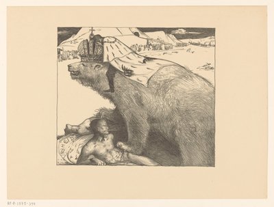 Tsar Nicholas II of Russia on the Russian Bear by Richard Nicolaüs Roland Holst