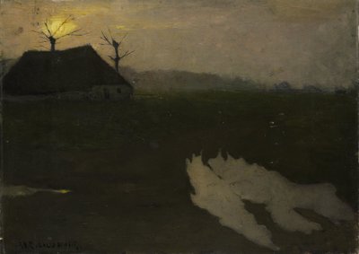 Landscape by Moonlight by Richard Nicolaus Holst Roland