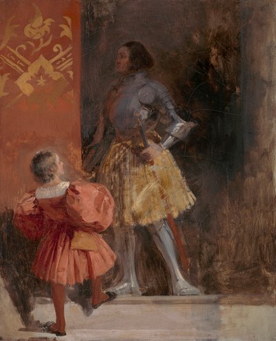 A Knight and Page (from Johann Wolfgang von Goethe’s “Götz von Berlichingen”) by Richard Parkes Bonington