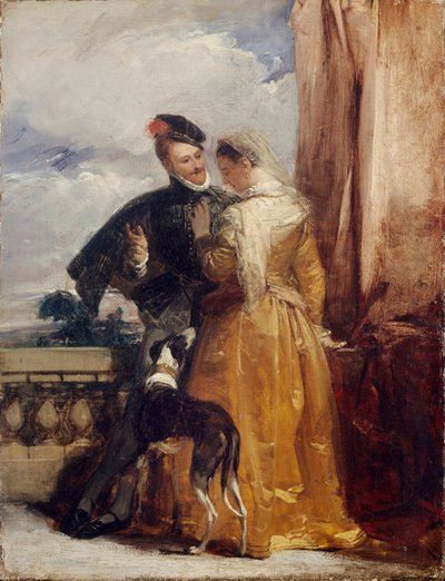 Amy Robsart and the Earl of Leicester by Richard Parkes Bonington
