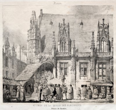 Rouen: Entrance of the Salle des Pas Perdus, Palais du Justice by Richard Parkes Bonington