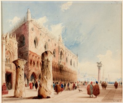 Scene in Venice (Ducal Palace) by Richard Parkes Bonington