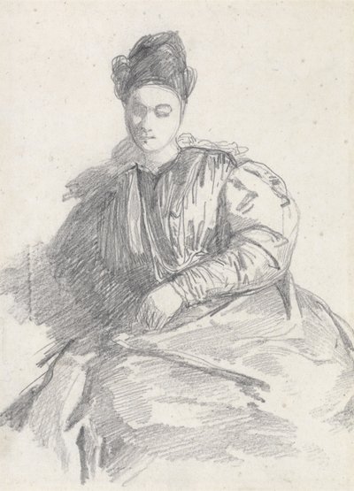 Study of a Seated Woman by Richard Parkes Bonington