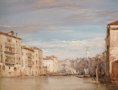 The Grand Canal, Venice, Looking Toward the Rialto by Richard Parkes Bonington