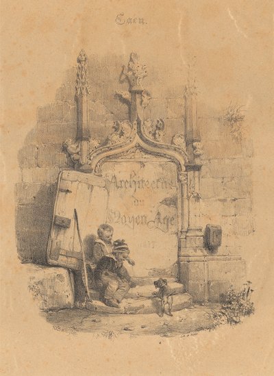Titlepage to Restes et Fragments by Richard Parkes Bonington