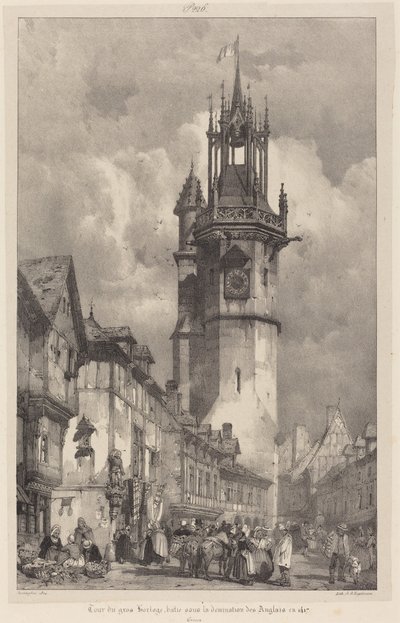 Tower of the Gros-Horloge, Évreux by Richard Parkes Bonington