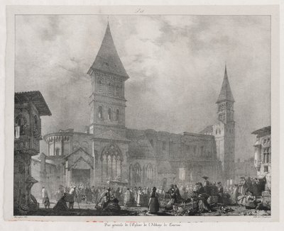 Picturesque and Romantic Voyages in Old France, Franche-Comté: Church of the Abbey of Tournus by Richard Parkes Bonington