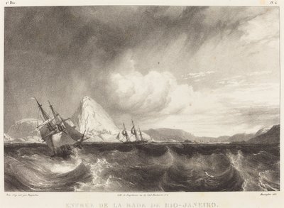 Entrance to the Harbor of Rio de Janeiro by Richard Parkes Bonington after Moritz Rugendas