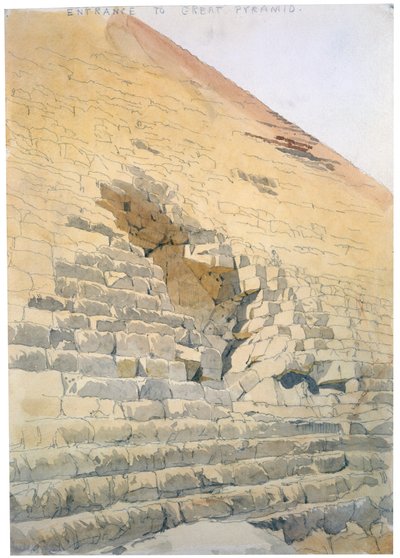 Entrance to the Great Pyramid, Egypt by Richard Phene Spiers
