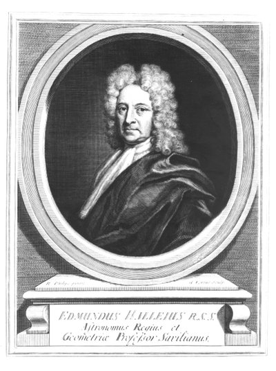 Portrait of Edmond Halley (1656-1742), engraved by George Vertue (1684-1756) by Richard Philips