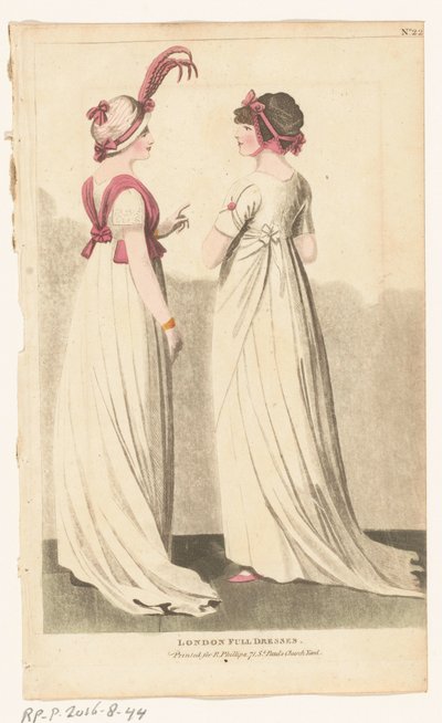 Magazine of Female Fashions of London and Paris. No. 22. London Full Dresses. by Richard Phillips