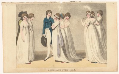 Magazine of Female Fashions of London and Paris: Ranelagh July 1798 by Richard Phillips