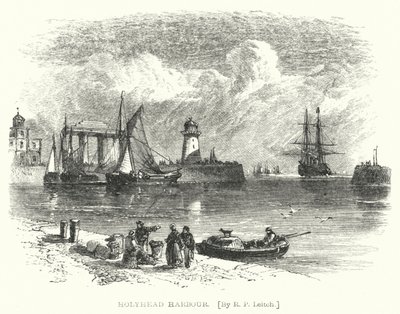 Holyhead Harbour by Richard Principal (after) Leitch