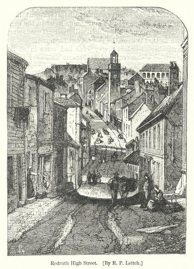 Redruth High Street by Richard Principal (after) Leitch