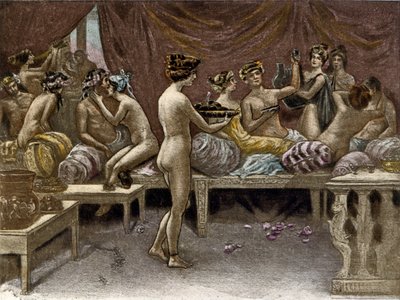 Illustration by Richard Ranft (1862 - 1931) for Lucien de Samosate (125 approx. - 192): the courtesans by Richard Ranft