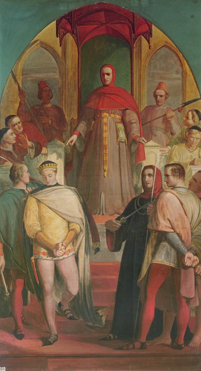 Prince Henry (1387-1422) Acknowledging the Authority of Judge Gascoigne (c.1350-1419) 1845 by Richard Redgrave