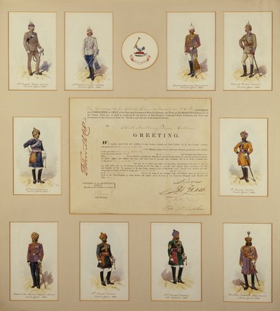 Officers of the British Army in Uniform by R. Simkin by Richard Simkin