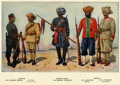 Types of the Indian Army by Richard Simkin