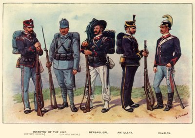 Types of the Italian Army, 1919 by Richard Simkin