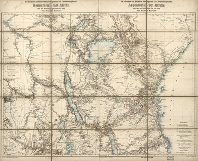The German and British Protectorates and Spheres of Interest in Equatorial East Africa: According to the Agreements of June 1890 by Richard; Sprigade Kiepert