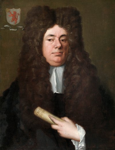 William Petyt holding a copy of Magna Carta, c.1690 by Richard Van Bleek