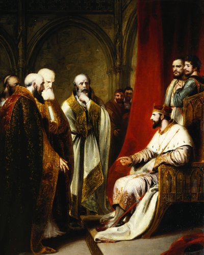 Henry III Replying to the Archbishop of Canterbury and the Bishops of Salisbury, Winchester and Carlisle, Who Were Demanding a Reformation in the State by Richard Westall