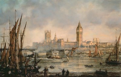View of the Houses of Parliament from the River Thames by Richard Willis