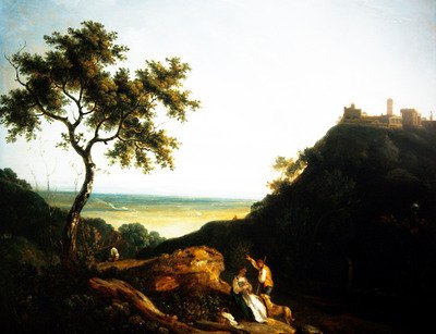 A Welsh Landscape with Figures by Richard Wilson