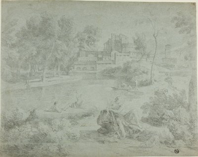 Italianate Landscape with Bathers by Richard Wilson
